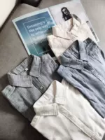 Trả lại cho khách hàng cũ, gió MUJI đặc biệt, mềm mại và thoải mái, thoáng khí, cổ áo điểm hoang dã, áo sơ mi cotton đôi văn chương các mẫu áo sơ mi đẹp