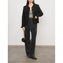 MARYME Korea imports two - way irregular folding loose tube one slice of velvet air pants