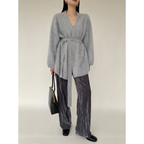 MaryME 2021 winter chic wear cordular fluff flow pleased elf air broadleg pants