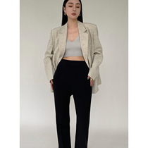 MARYME Japan imports triacetic acetic acetate bamboo-skinned H-type suit coat