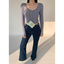 Maryme Melino wool lord lord sleeve slim draw classic new knit shirt in spring