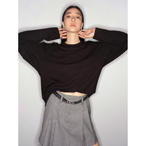 Maryme : Valent Fall and Winter to play the foundation with round collar and plus long - sleeve T - shirt