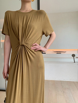 MARYME2021 summer new soft zero touch casual slim slim figure knit dress