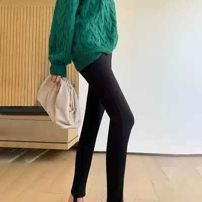 MARYME2021 autumn and winter new hip-raising thin tight elastic detachable foot black inner pants female outer wear