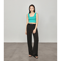 MARYME Summer custom rubber waist slim straight tube micro - cone leg sun - proof pants a word shorts for small black pants