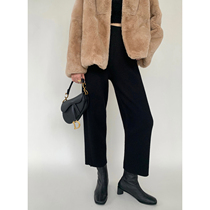 MaryME 2021 winter high - gram high density Australian Merino wool shrinking knitting pants