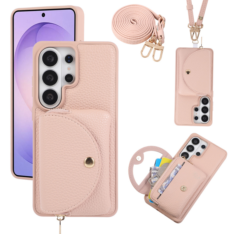 S26 Is Suitable for Samsung S26 Card Holder Phone Case with Lanyard, S25 Edge Round Cover Simple Wallet Phone Case, S24 Protective Case, S23 Card Slot Crossbody Long Lanyard Back Case, S22 Plus Phone Case with Card Holder S26 Is Suitable for Samsung S26 Card Holder Phone Case with Lanyard, S25 Edge Round Cover Simple Wallet Phone Case, S24 Protective Case, S23 Card Slot Crossbody Long Lanyard Back Case, S22 Plus Phone Case with Card Holder