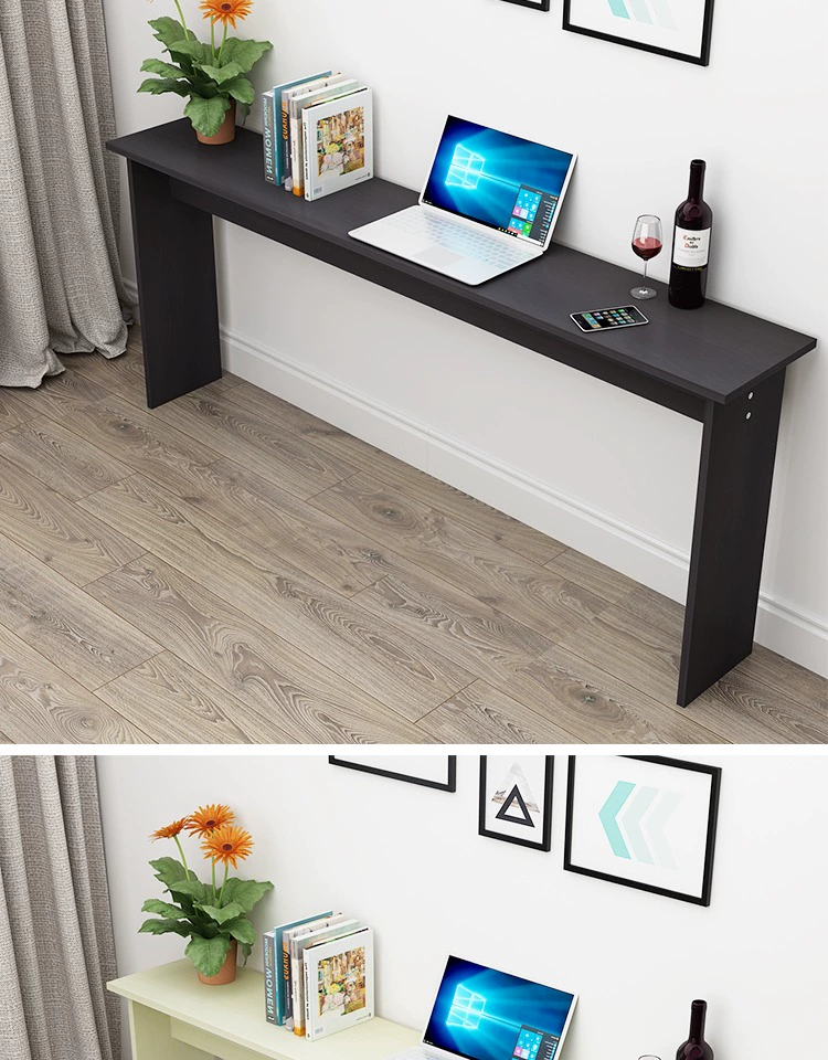 Bàn dài đơn giản cạnh tường, phòng ngủ, bàn siêu hẹp, bàn máy tính, nhà hình chữ nhật, bàn nhỏ và hẹp, hẹp - Bàn