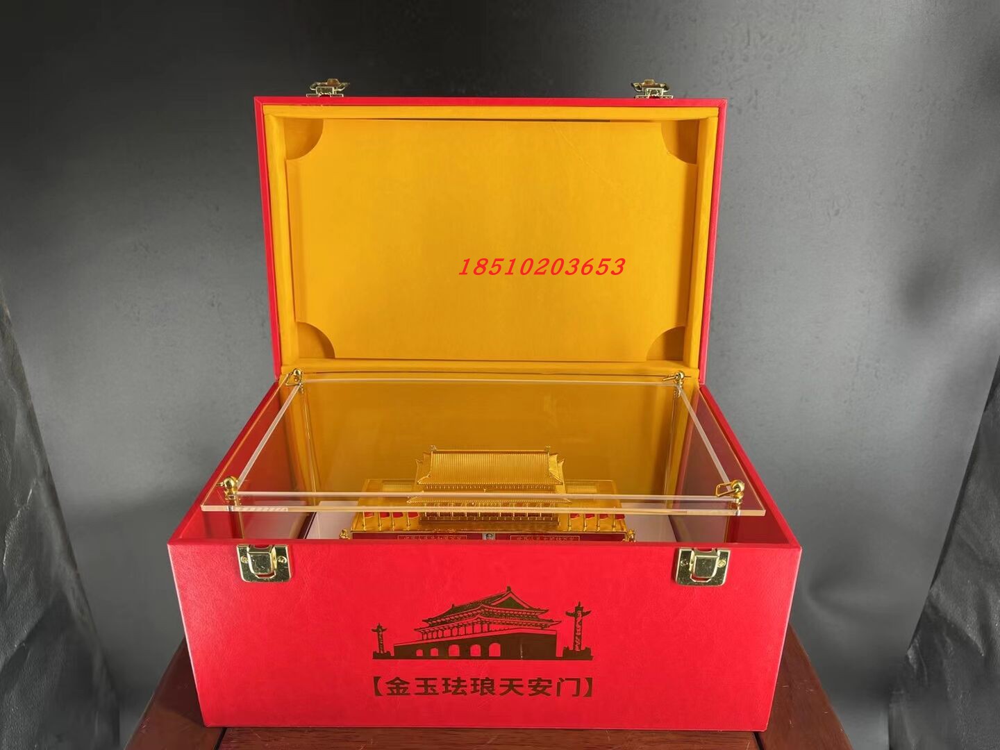 Gold Jade Enamel Tiananmen Square Chairman Mao's 130th Birthday