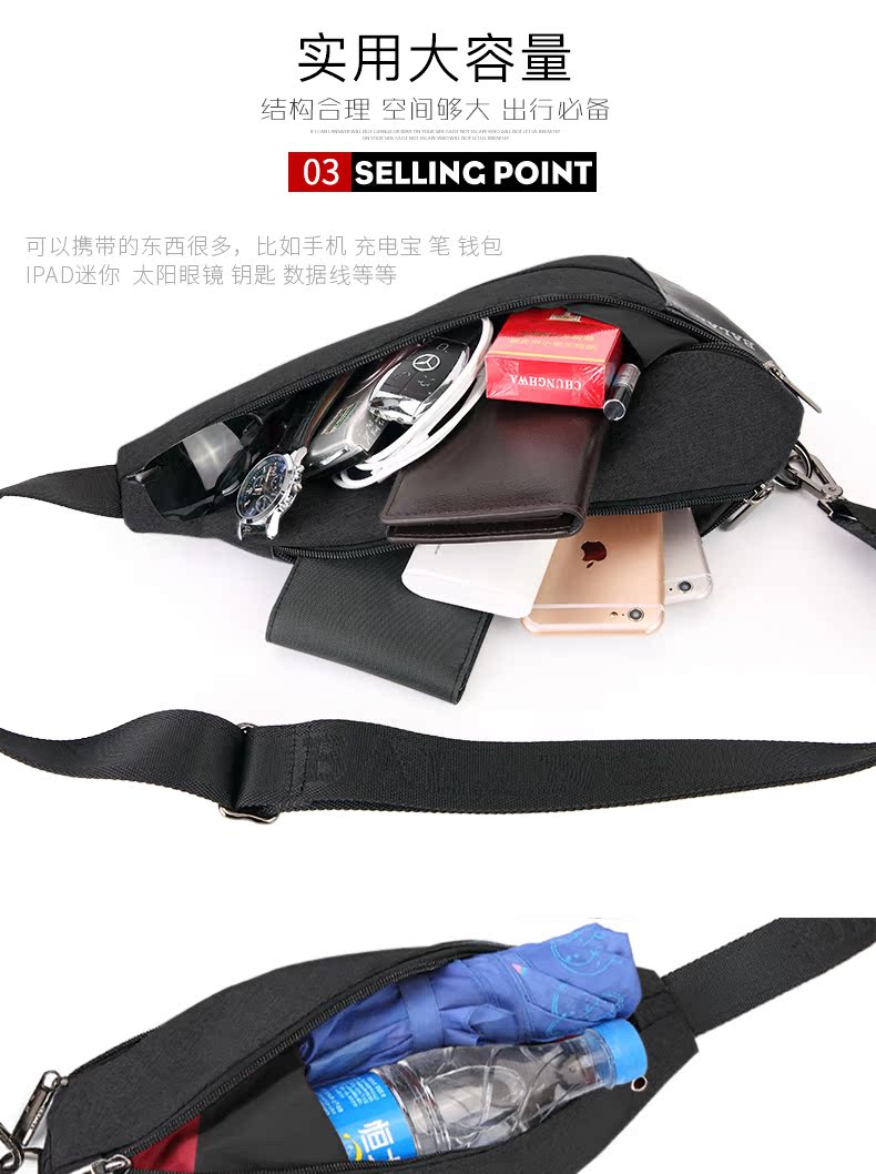 Barang 2019 mới túi ngực nam túi đeo vai Messenger túi đeo ba lô giản dị tam giác thả túi nhỏ thể thao thời trang thủy triều - Túi của con người túi đeo chéo nam hàng hiệu