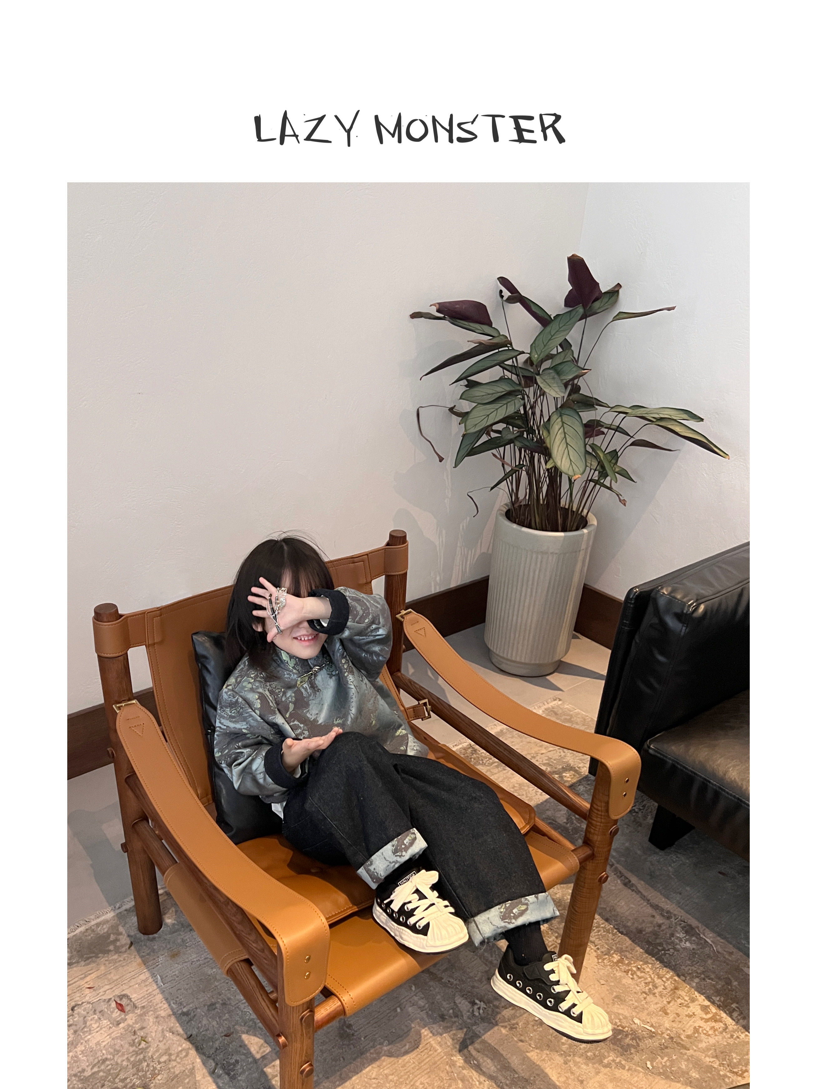 Lazy Sloth Monster Lazy Monster New Chinese Jacquard Denim Splicing Years Suit Plus Suede Without Suede-Taobao