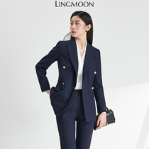 LINGMOON Ayayue professional suit jacket female civil servant interview clothing womens suit slim and high-end formal wear