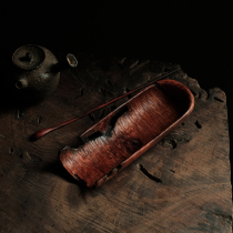 Combined research and development tea then tea lotus root red Myanmar flower pear wood tea ware author Hand for a remnant absence of solitary wind and loneliness