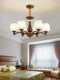 Medieval Style Living Room Chandelier, All-Copper Lamp, American Retro Dining Room, Study, Bedroom Lamp, Modern Simple and Elegant Lighting Fixtures