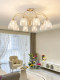 French-Style All-Copper Chandelier, Living Room Lamp, Modern Minimalist American Cream Style Bedroom Main Light, High-End Creative Lighting Fixtures