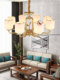 All-Copper New Chinese-Style Chandelier Living Room Lamp 2022 Simple Modern Zen Chinese Style Villa Dining Room Bedroom Lighting Fixtures
