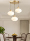 All-Copper American Simple Restaurant Chandelier Three-Head Modern Creative Rectangular Strip Dining Table Bar Lamp Bedside Lamp