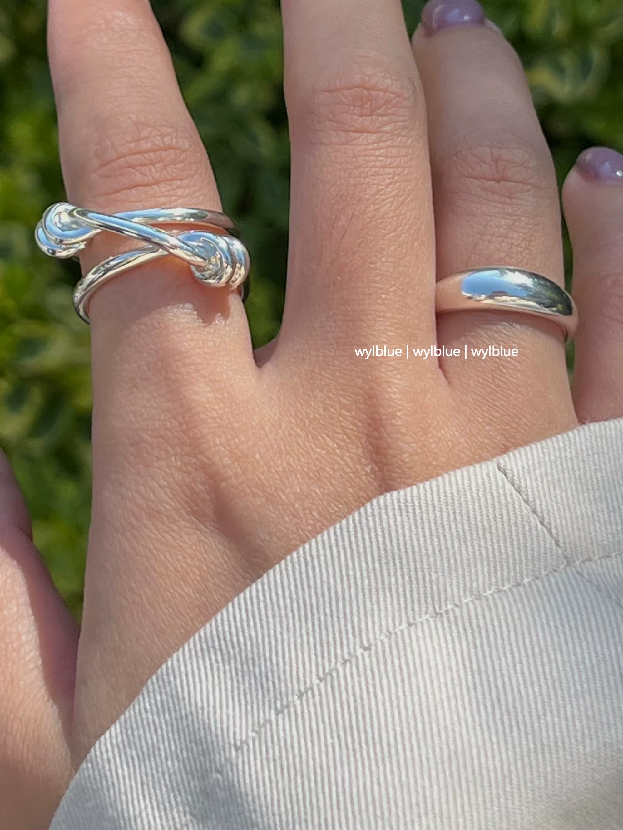 [Спот-распродажа] Подавать узел завитка из нитей из sterling silver кольцо