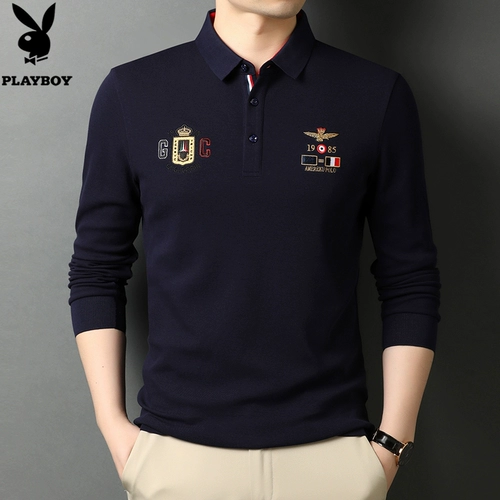 Playboy, футболка polo, хлопковый лонгслив
