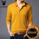 Playboy áo tay dài polo nam từ bi 2018 mùa thu thanh niên nam ve áo cotton áo thun đáy t shirt skull