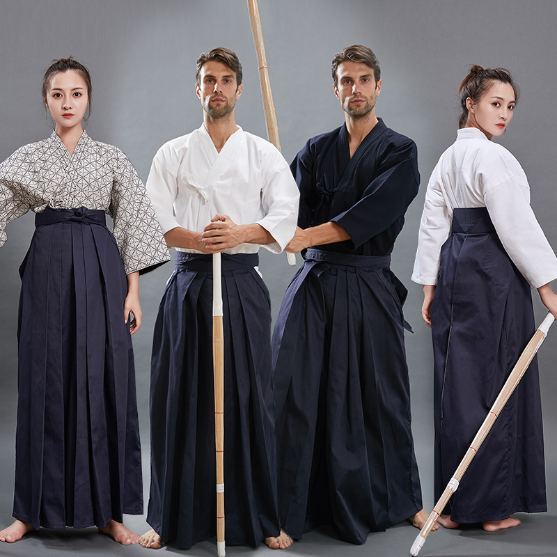 High-quality kendo clothes, one heavy and one sword, popular entry-level recommended adult men and women, white and blue kendo clothes, kendo hakama