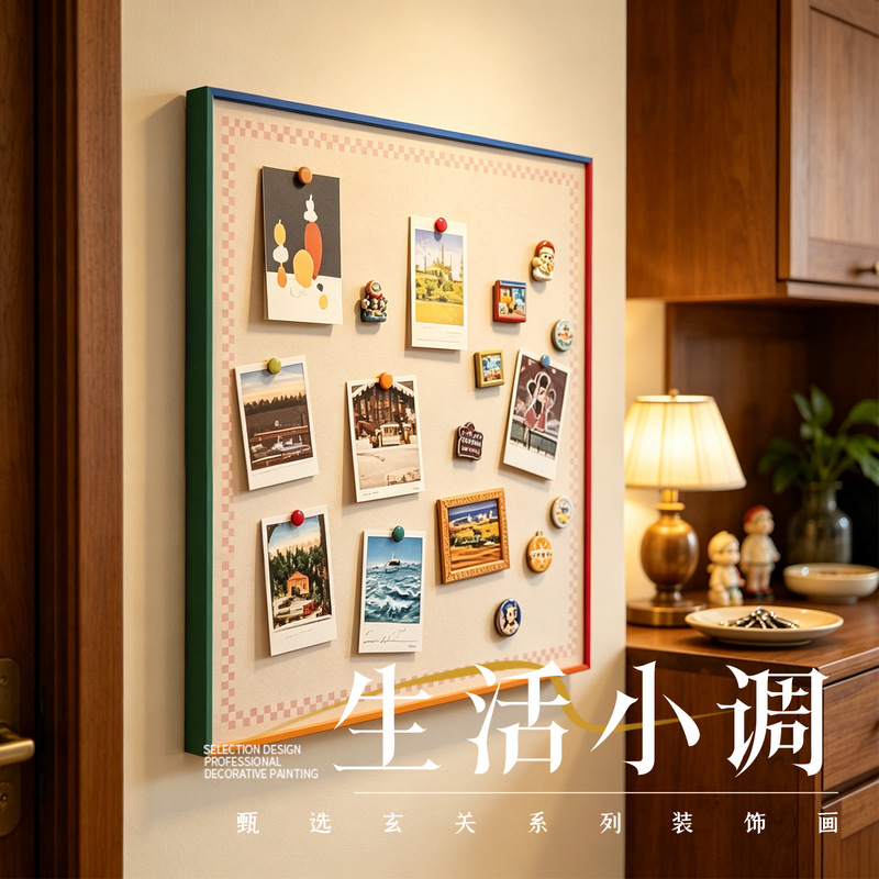 Vintage Style Hanging Painting Stainless Steel Magnetic Refrigerator Sticker Photo Wall Picture Frame DIY Living Room Bedroom Entrance Decorative Painting Vintage Style Hanging Painting Stainless Steel Magnetic Refrigerator Sticker Photo Wall Picture Frame DIY Living Room Bedroom Entrance Decorative Painting