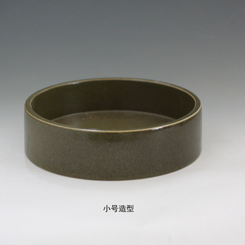 Straight at the end of the ceramic porcelain tea water shallow 40 cm diameter at the end of the classical tea porcelain basin
