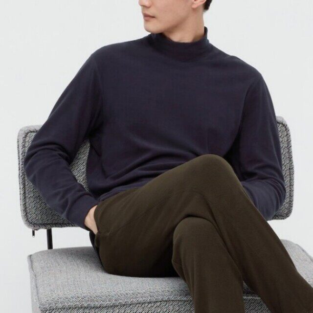 Japanese U Family Winter Fever Coat High Collar Underwear Casual Suede Coat Pure Color Striped Round Collar Long Sleeve T-shirt