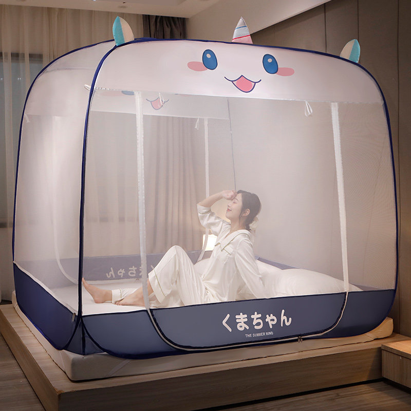 Free installation of mosquito nets Mongolia Pack Laced Three Doors Bottom Home Unicorn Children Cartoon Anti-Fall New Universal