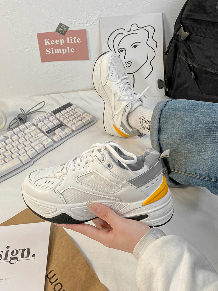 Net red daddy shoes popular women's shoes trendy ins super hot 2022 spring new white white small sports shoes