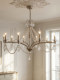 French chandelier living room dining room lamp simple American retro mid-century style crystal lamp light luxury pearl master bedroom lamp