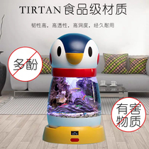 Childrens Day Gift Smart Fish Tank Penguin Childrens Aquarium Small Mini Desktop Landscape Tropical Fish Fighting Fish Tank