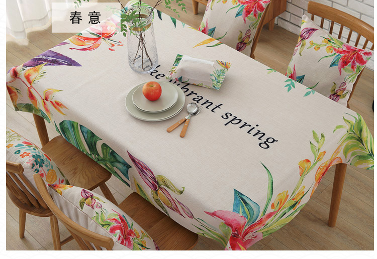 Bắc âu cotton linen khăn trải bàn nhỏ tươi hình chữ nhật bàn cà phê vải bảng mat không thấm nước và dầu-proof hot khăn trải bàn khăn trải bàn