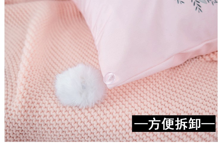 Bắc Âu in gối lưới phòng khách màu đỏ đệm ngắn nhung dễ thương tóc bóng đầu giường công chúa gió giường mềm đệm - Trở lại đệm / Bolsters bộ mền gối văn phòng