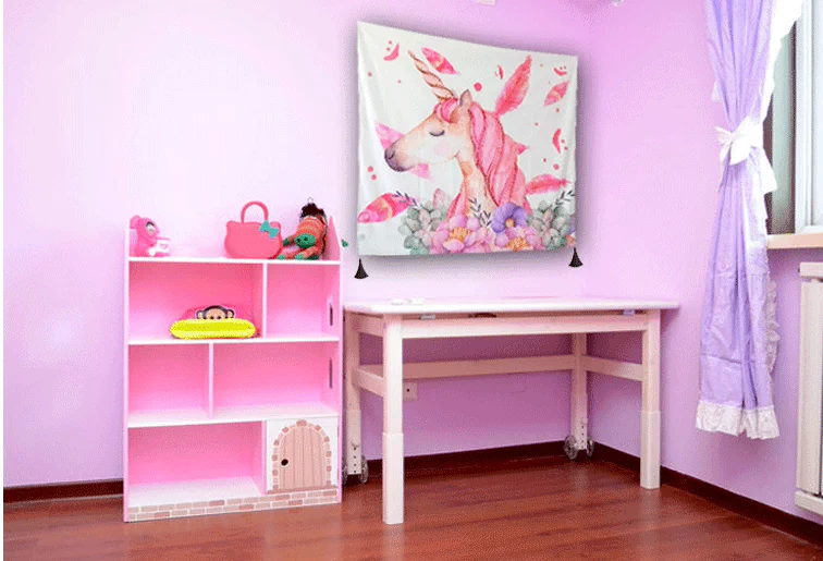 Nordic vải nền ins Valance cô gái ký túc xá ngủ cạnh giường tấm thảm camera mạng bức tranh tường bọc đỏ - Tapestry