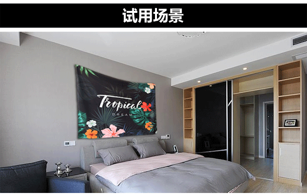 Vibrato nền đỏ in lưới vải vải treo cô gái ngủ cạnh giường ngủ tường tấm thảm bọc tường bao gồm hình ảnh neo - Tapestry 	thảm treo tường doremon	