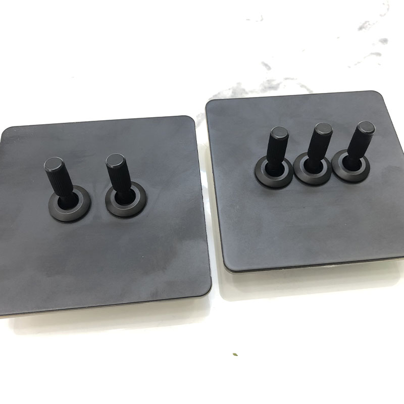 New black retro lever 86 switch switch socket super matte black surface mounted industrial wind switch