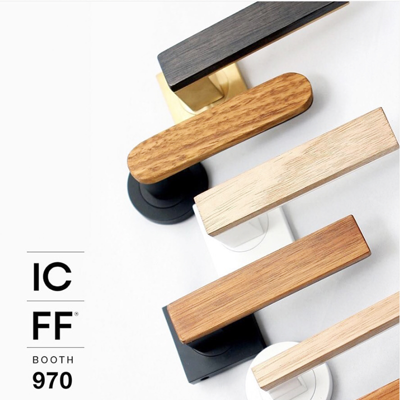 Italian Import Muted Log Door Lock Wood Indoor Door Two-piece Lock Brass Salad Nordic Room Door Lock