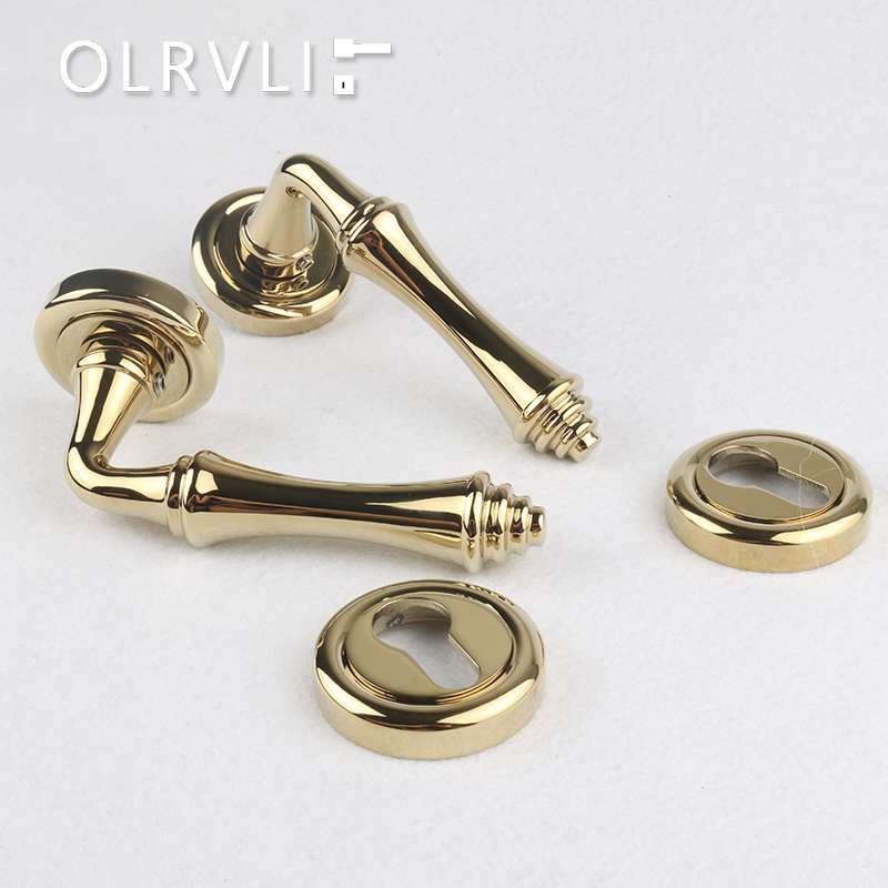 Italian olrvli gold door lock Nordic indoor room door lock Modern Jane European door lock gold double door lock