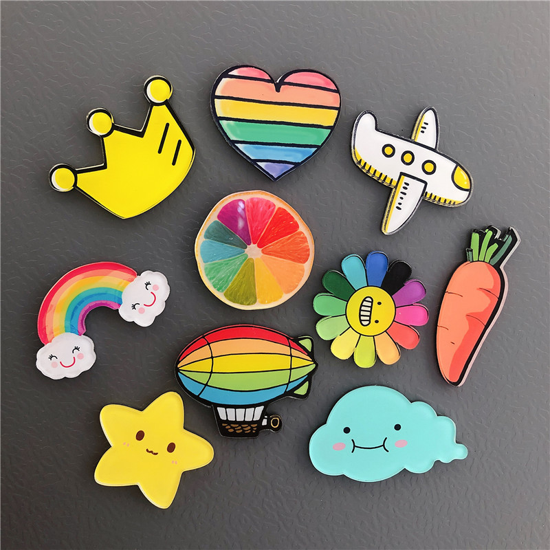 Acrylic Refrigerator Magnets, Personalized Creative Cartoon Cute Magnetic Decorative Magnetic Stickers, Magnetic Stickers, Magnets, Magnetic Stickers