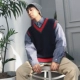 Hàn Quốc chic gió thành phố vest vest nam đôi nam thời trang giản dị không tay áo len đan áo thủy triều
