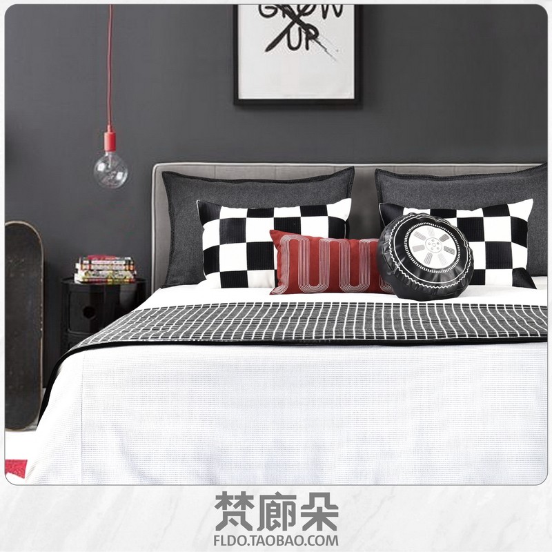 Van gallery Prototype Board Room Home Soft Beds Bedding 9 Pieces Of Beds Modern Black And White Red Boy Room Crash