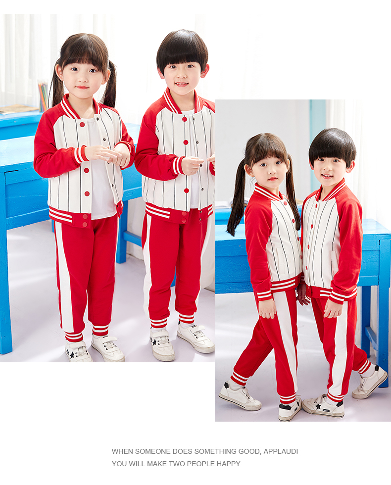 Dịch vụ làm vườn mẫu giáo mùa xuân và mùa thu 2019 cho trẻ em mới phục vụ lớp thể thao đồng phục tiểu học và trung học đồng phục tùy chỉnh - Đồng phục trường học / tùy chỉnh thực hiện quần áo cotton đẹp cho bé