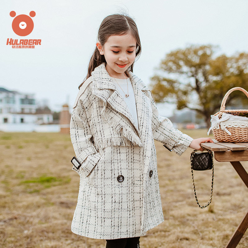 Girl Spring Autumn Ocean Dress Jacket 2022 Spring New Korean Version Children's Children Great Boy Little Fragrant Wind Blouses