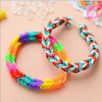 New trendy mixed color braided rubber band cowhide rib braided hair rope hair ring bracelet diy braider 2019