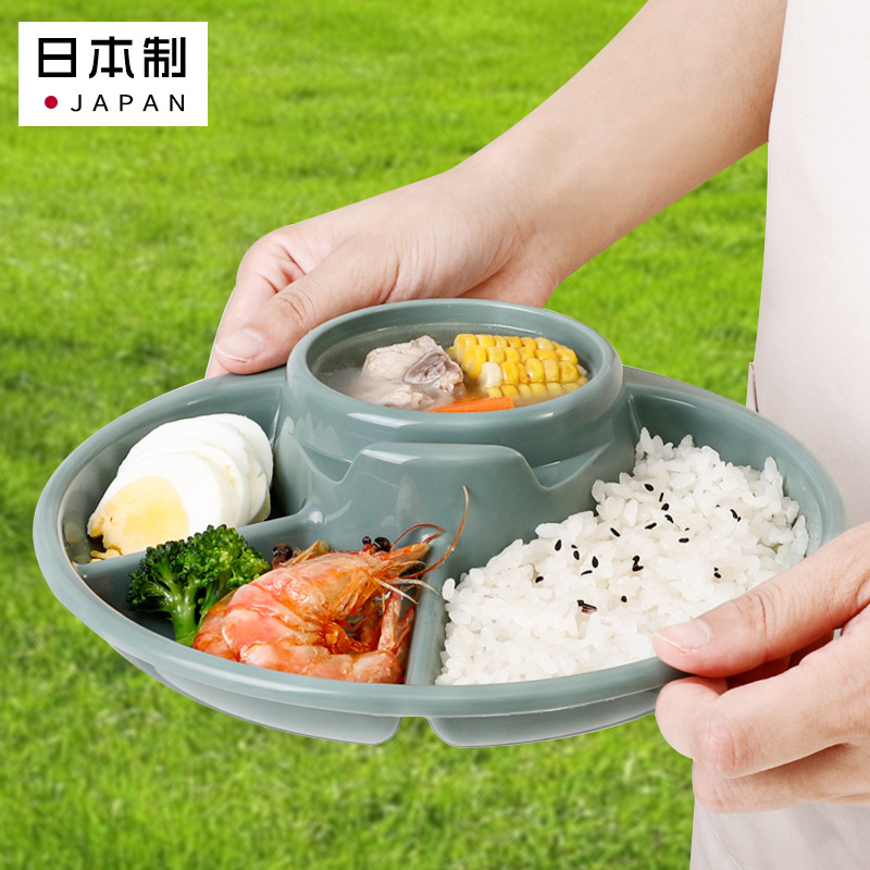 Japan imported picnic tableware outdoor bowl camping dinner plate net red self-driving tour picnic equipment camping supplies