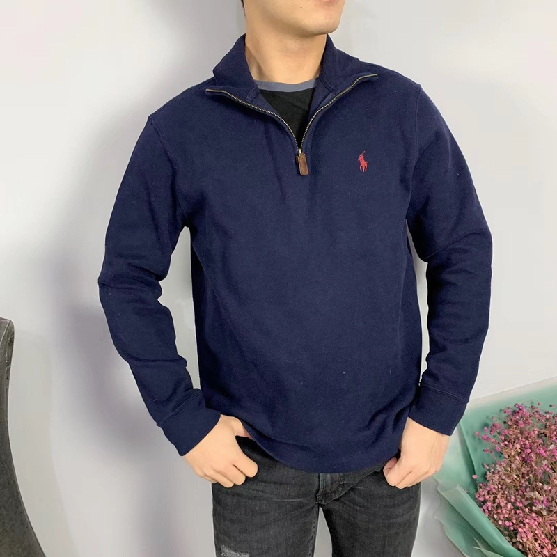 Polo Ralph Lauren Ralph Lauren Pony Logo Half-Zip Stand Collar Knit Sweater for Men Polo Ralph Lauren Ralph Lauren Pony Logo Half-Zip Stand Collar Knit Sweater for Men