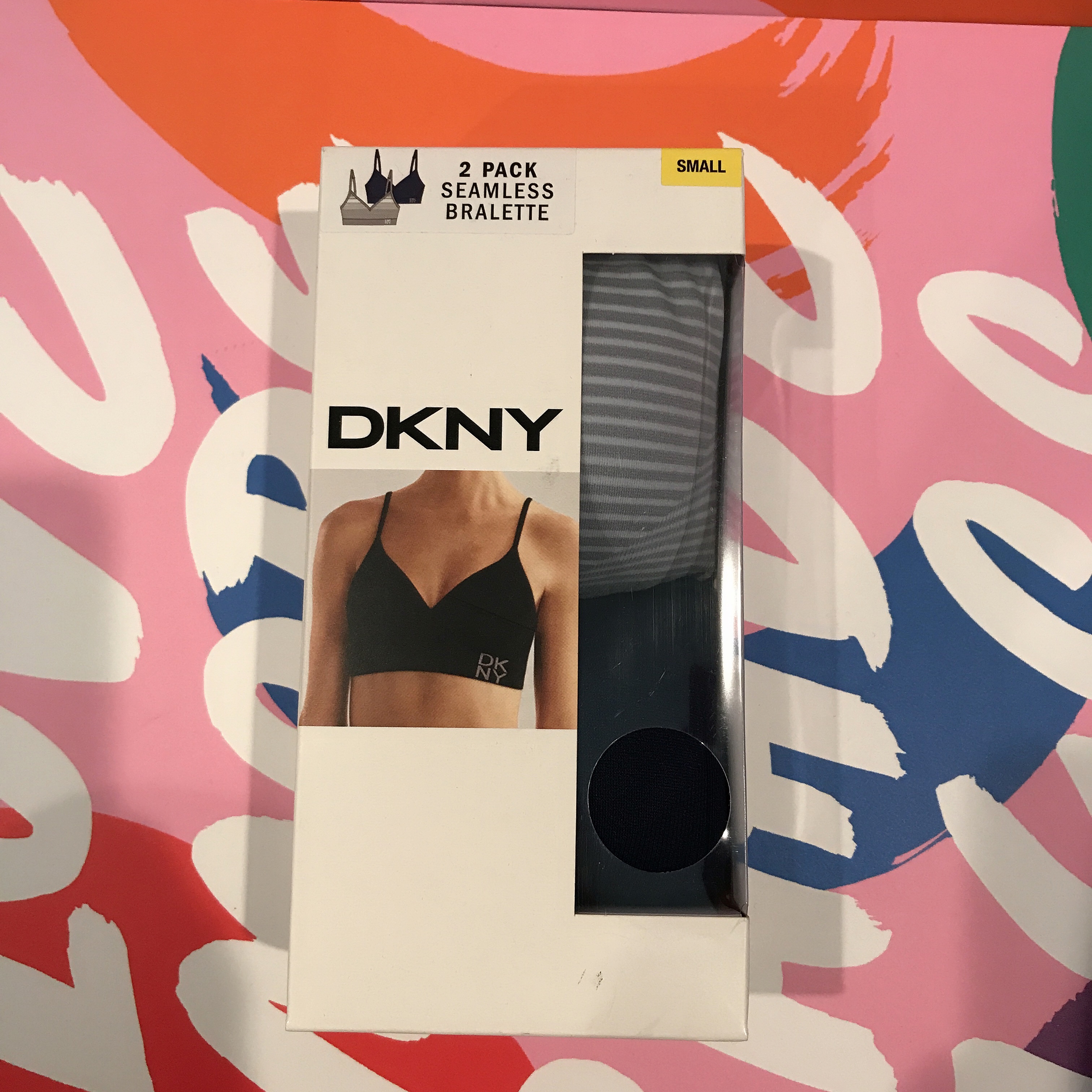 Mỹ gửi thư trực tiếp DKNY bra nữ đồ lót liền mạch không có vòng thép có thể điều chỉnh miếng đệm ngực có thể tháo rời 2 Pack - Đồ lót thể thao áo lót thể thao adidas