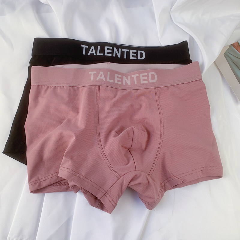 Cherry blew INS Wind Men Modale underpants pure color simple cotton youth large size quadruple shorts quadruple pants