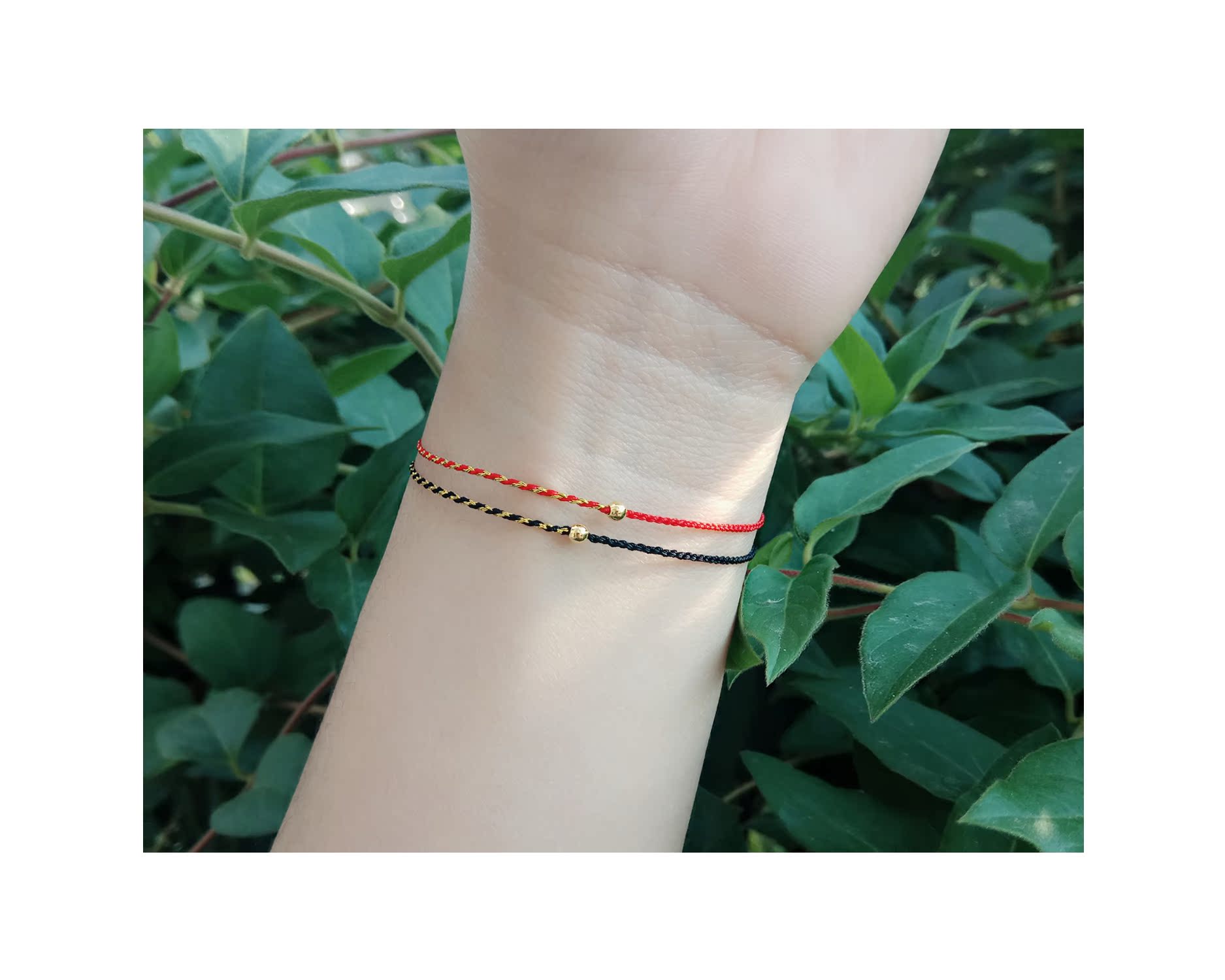 999 hạt chuyển tay siêu mịn đơn giản và an toàn dây tay 24K chân vàng nhỏ - Vòng chân lắc chân vàng 18k